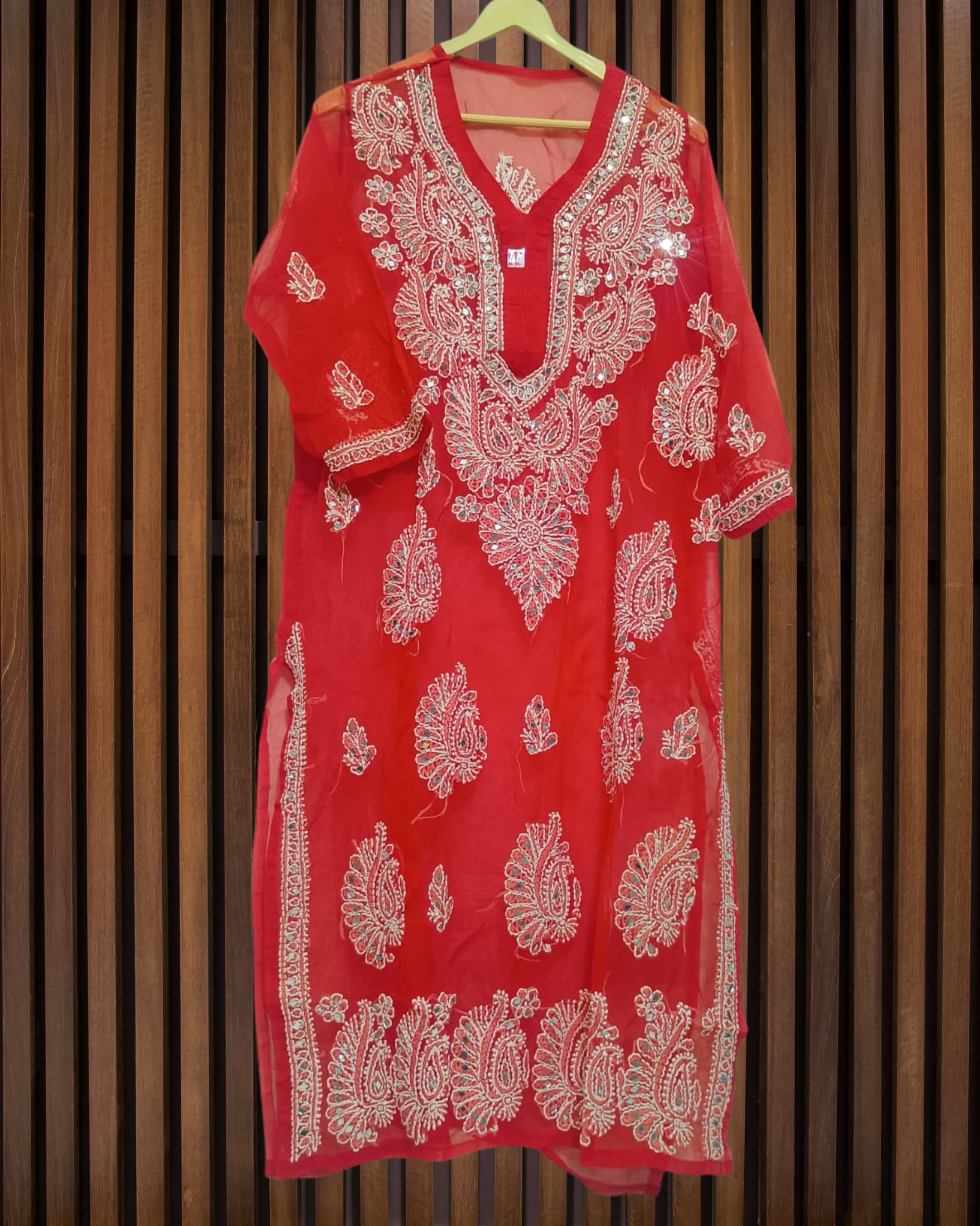 Pairahan Gulzar Kurti  Lucknowi Chikankari view 5
