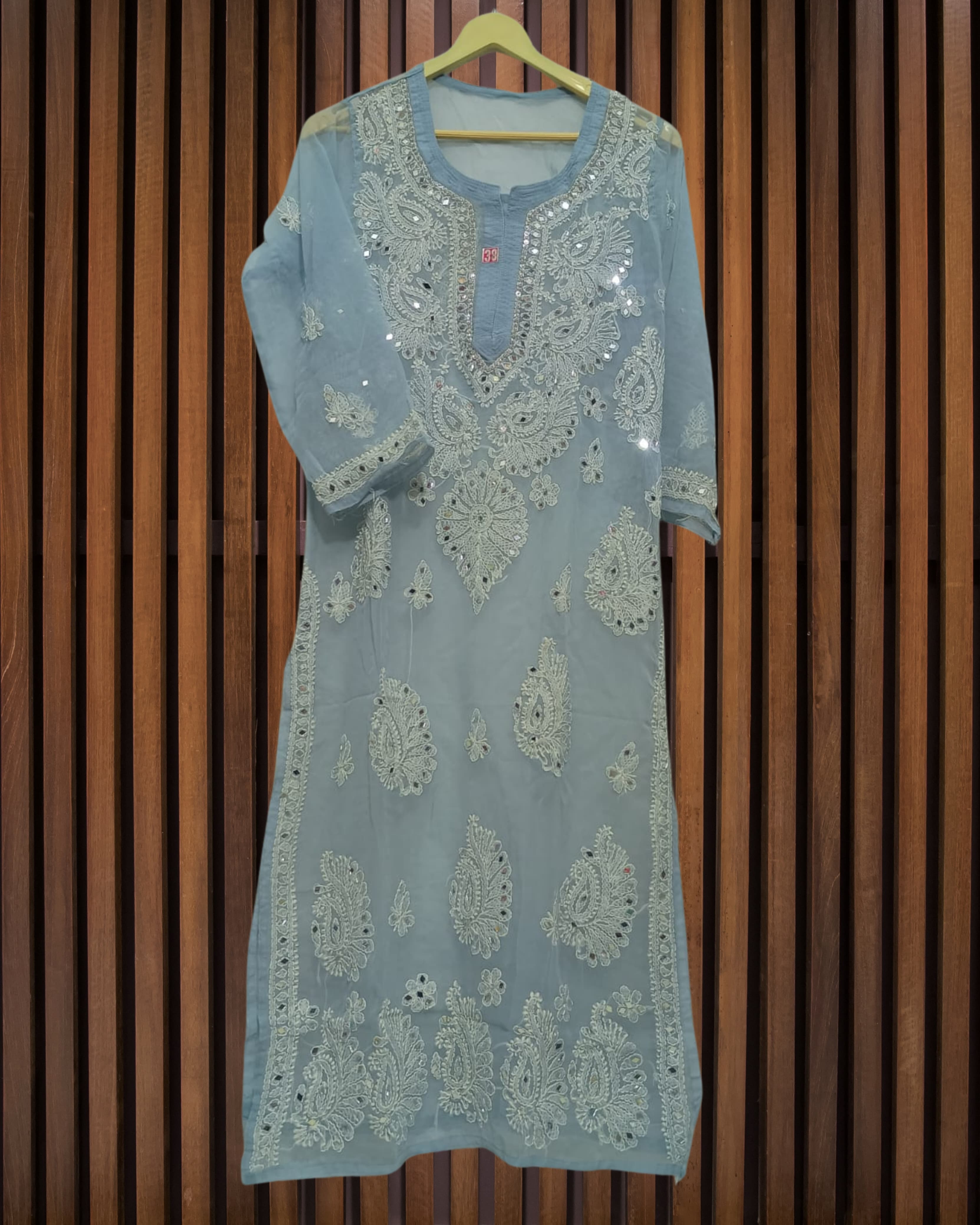 Pairahan Gulzar Kurti  Lucknowi Chikankari view 11