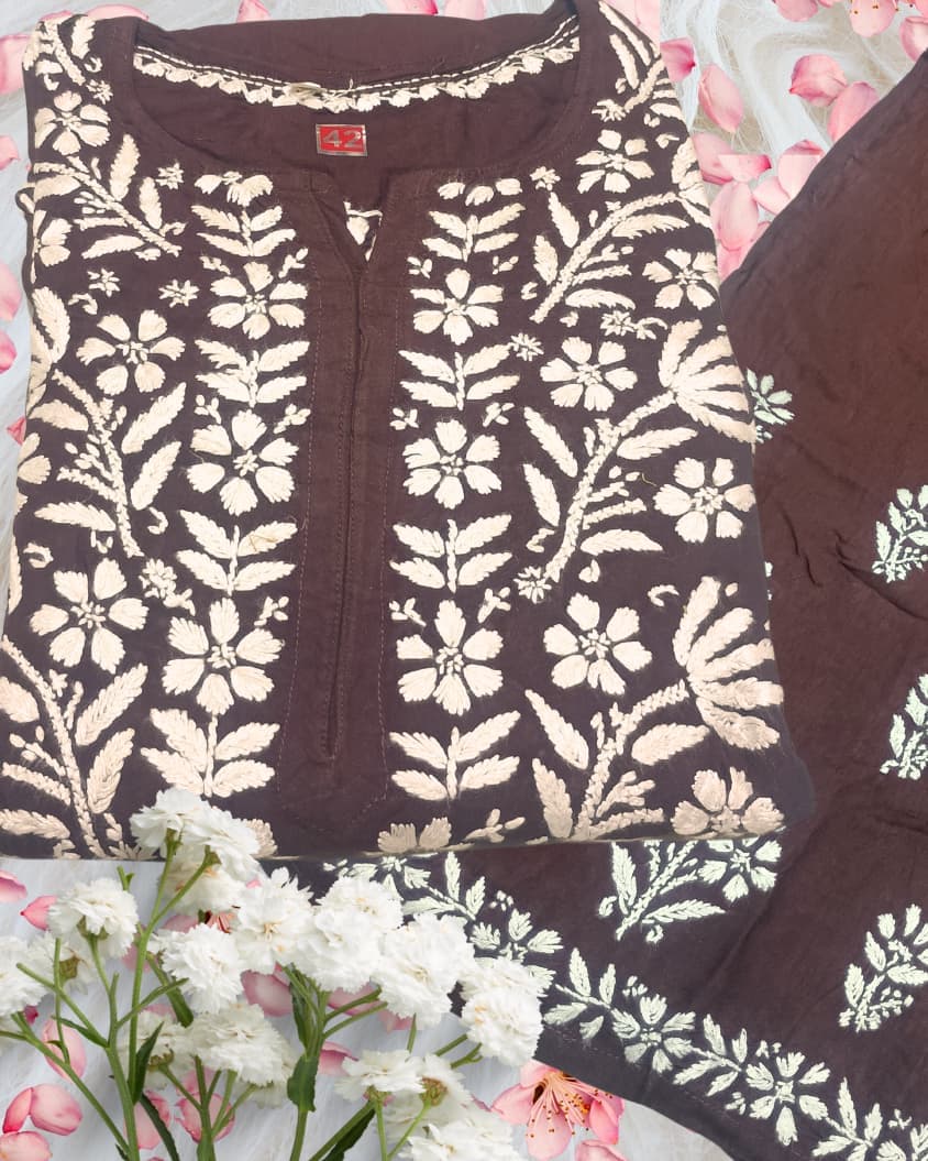 Noorie  Plazzo Set Lucknowi Chikankari view 5