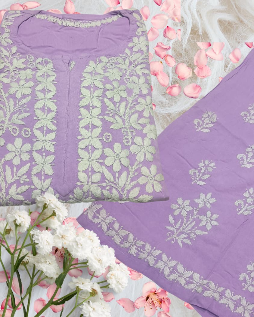 Noorie  Plazzo Set Lucknowi Chikankari view 8