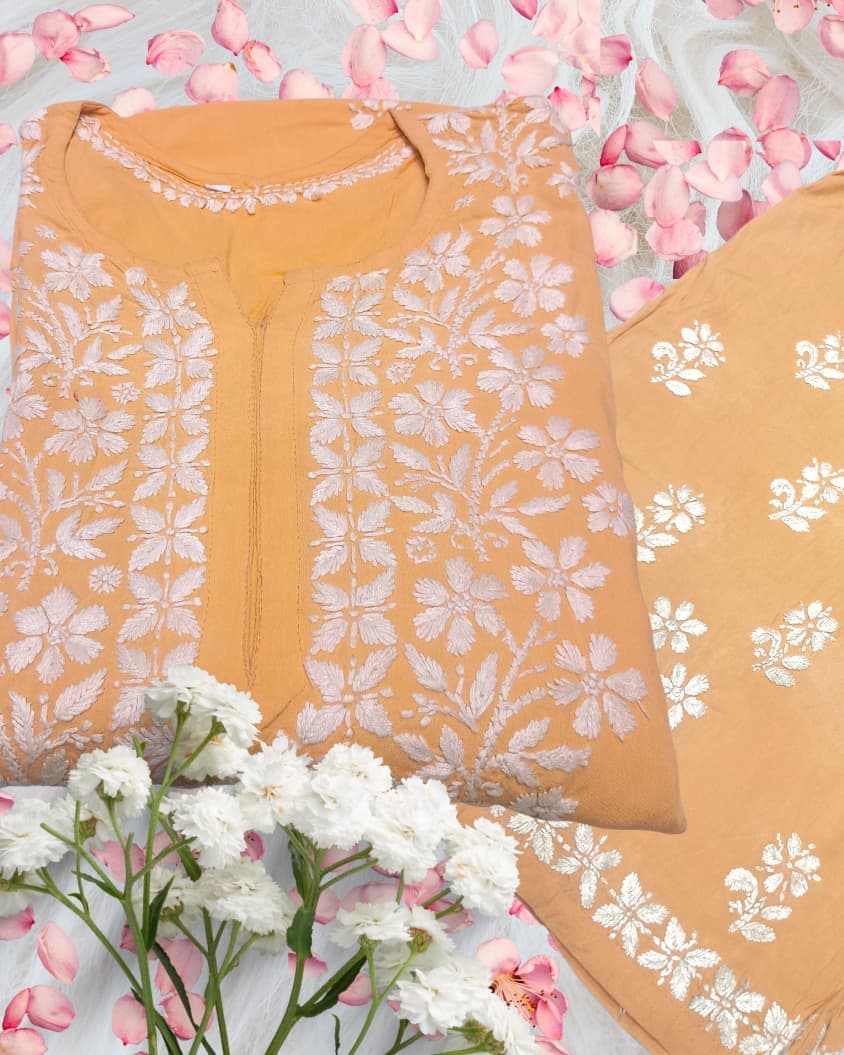 Noorie  Plazzo Set Lucknowi Chikankari view 10
