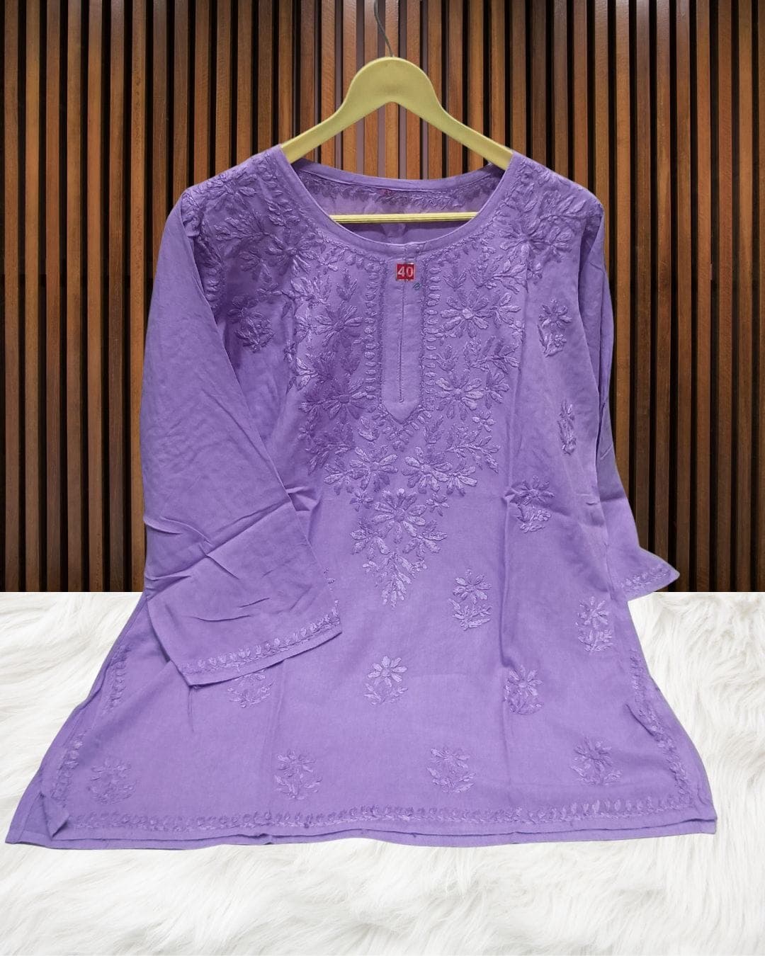 alt="Lucknowi handwork short chikankari kurti in premium fabric", alt="Tone to tone chikankari embroidery on short kurti", alt="30 inch short chikankari kurti for women", alt="Handmade Lucknow chikan short kurta S to XXL sizes", alt="Premium fabric chikankari short kurti with hand embroidery", alt="Traditional Lucknowi short chikankari kurti in elegant design"