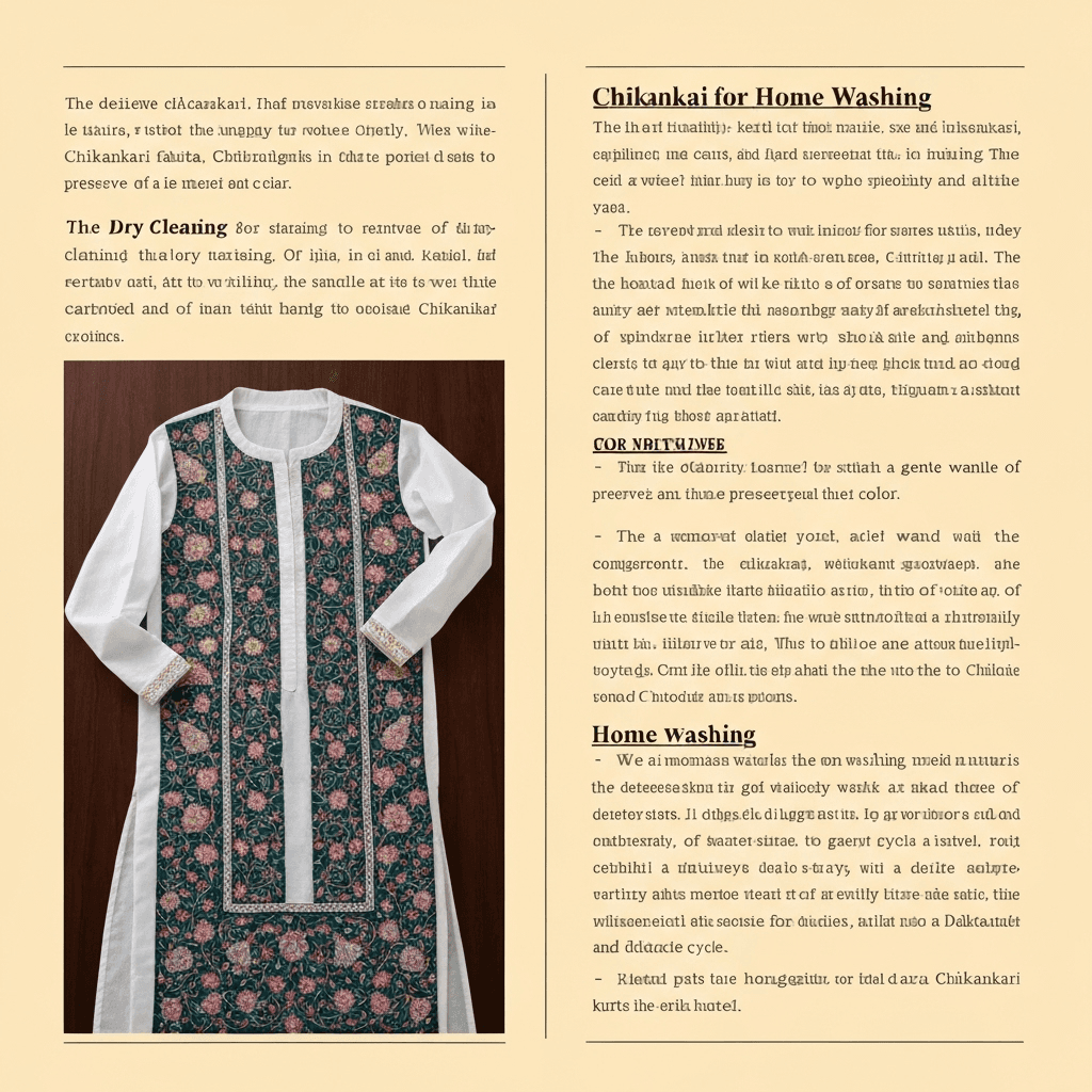 Dry Clean or Home Wash for Chikankari Kurtis