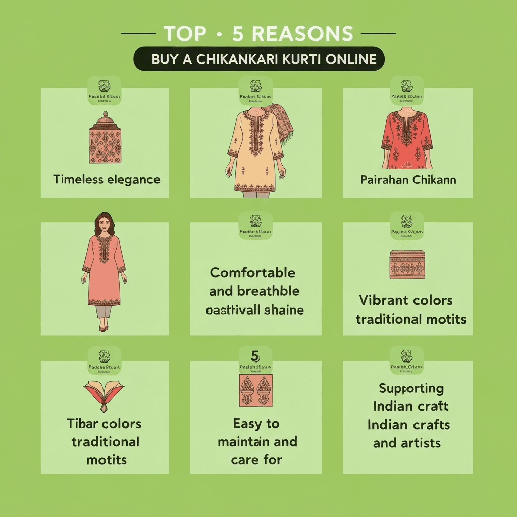 Top 5 Reasons to Buy Chikankari Kurtis Online | Pairahan Chikan